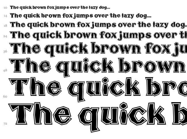 Broken Poster font waterfall